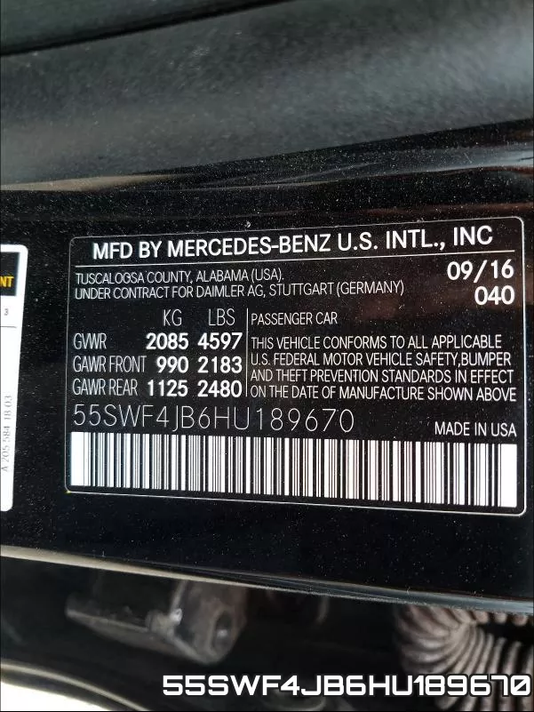 55SWF4JB6HU189670 фото 2