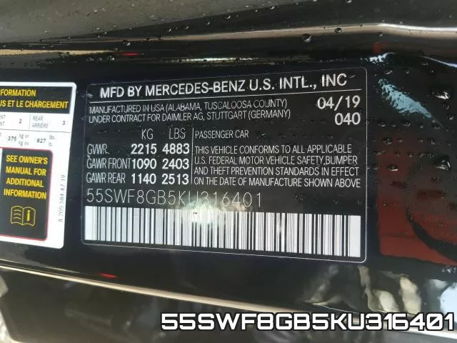 55SWF8GB5KU316401 фото 2