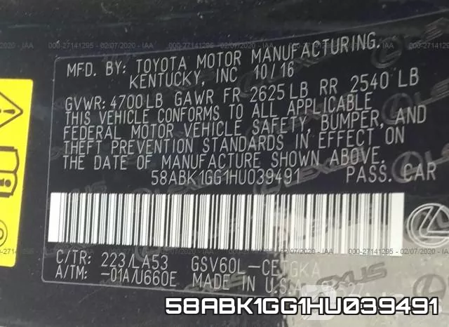 58ABK1GG1HU039491 фото 10
