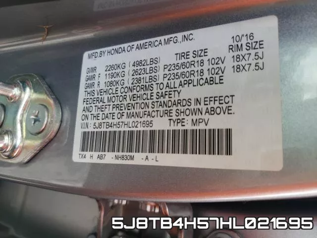 5J8TB4H57HL021695 фото 2