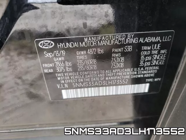 5NMS33AD3LH173552 фото 2