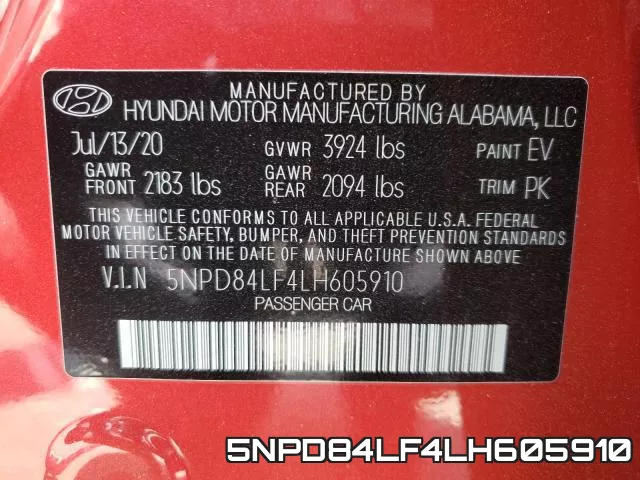 5NPD84LF4LH605910 фото 2