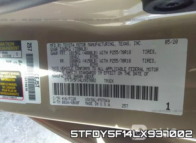 5TFDY5F14LX937002 фото 9