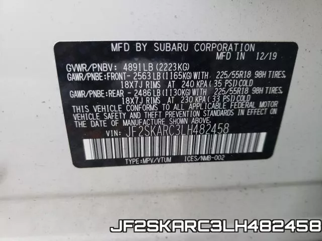 JF2SKARC3LH482458 фото 2