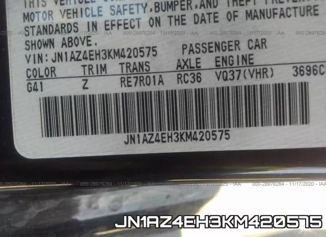 JN1AZ4EH3KM420575 фото 10