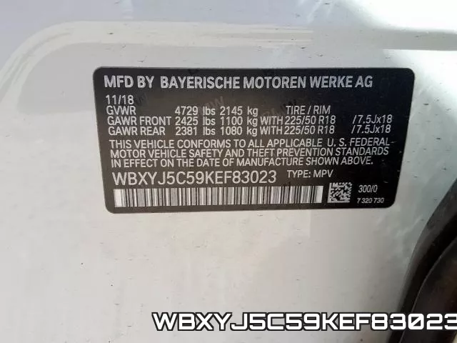 WBXYJ5C59KEF83023 фото 2