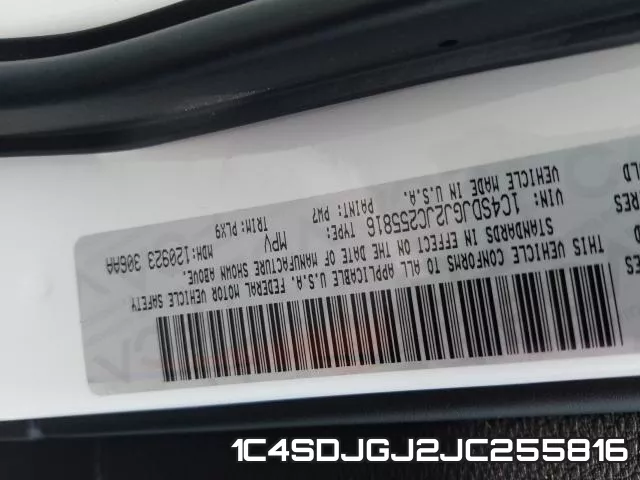 1C4SDJGJ2JC255816 фото 2
