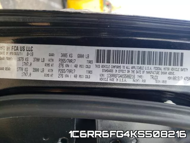 1C6RR6FG4KS508216 фото 2