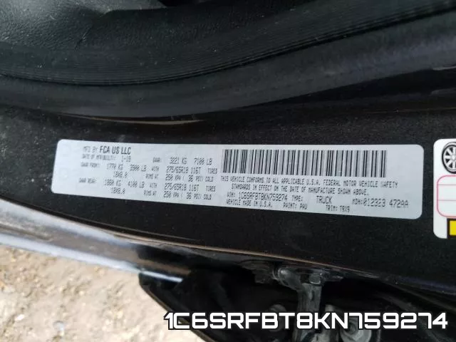 1C6SRFBT8KN759274 фото 2