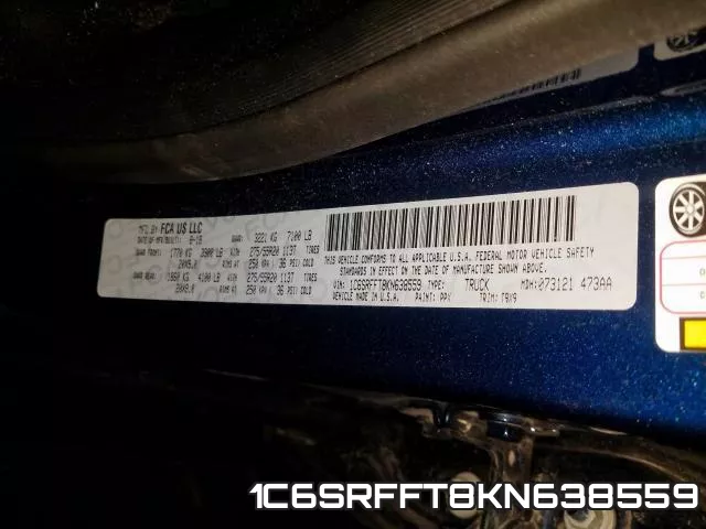 1C6SRFFT8KN638559 фото 2