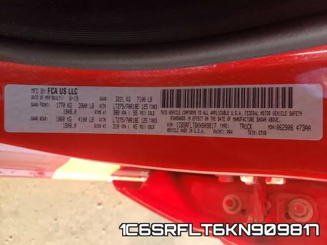 1C6SRFLT6KN909817 фото 2