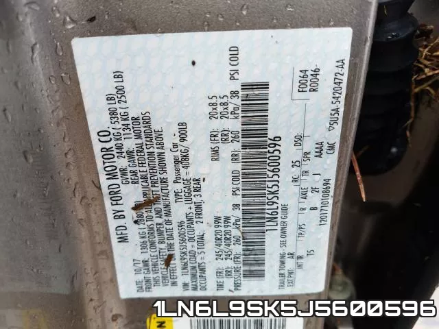 1LN6L9SK5J5600596 фото 2