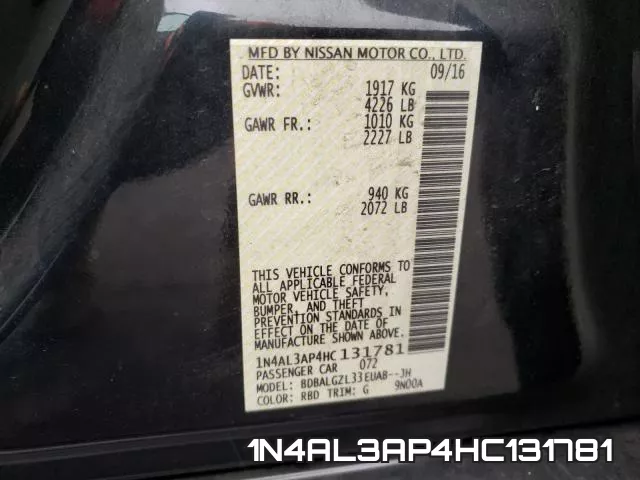 1N4AL3AP4HC131781 фото 2