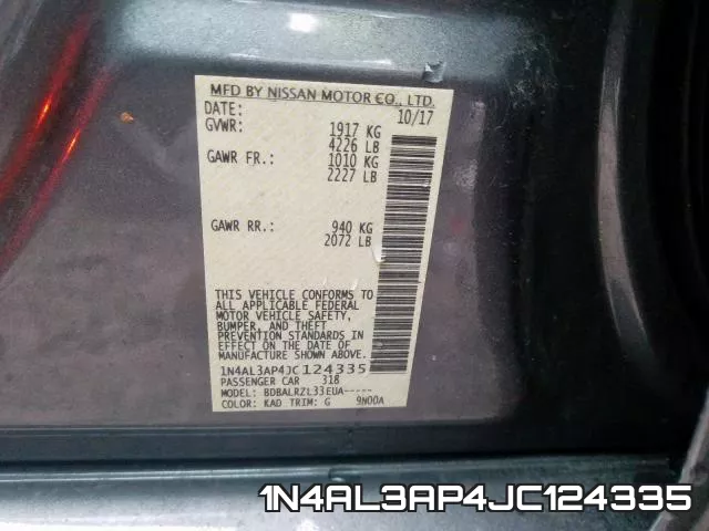 1N4AL3AP4JC124335 фото 2
