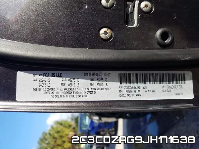 2C3CDZAG9JH171638 фото 2