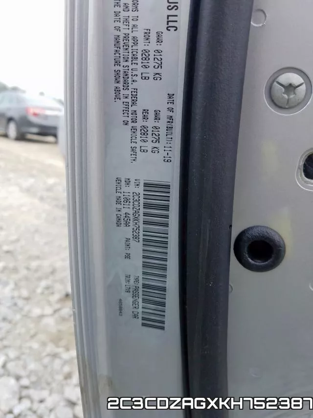2C3CDZAGXKH752387 фото 2