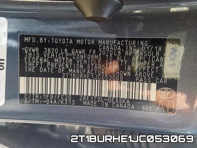 2T1BURHE1JC053069 фото 2