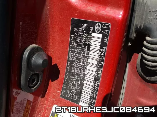 2T1BURHE3JC084694 фото 2