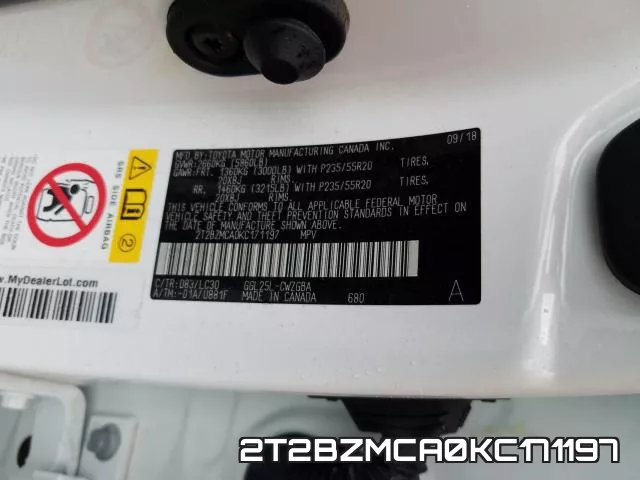 2T2BZMCA0KC171197 фото 2