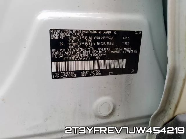 2T3YFREV7JW454219 фото 2