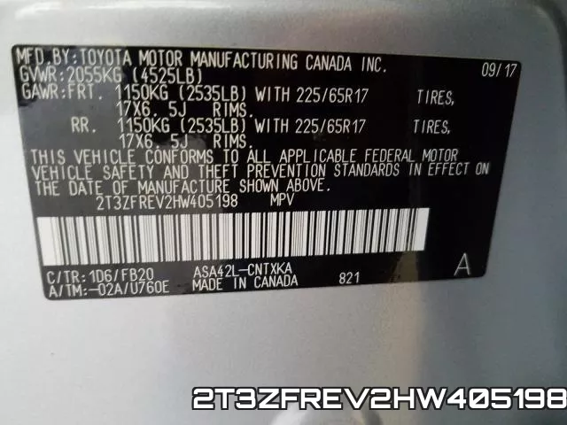 2T3ZFREV2HW405198 фото 2