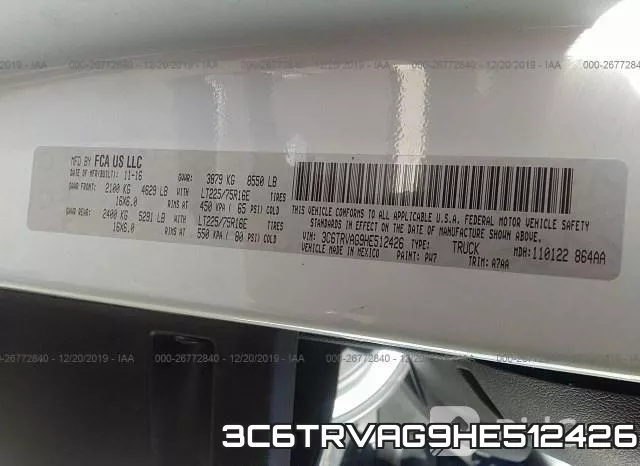 3C6TRVAG9HE512426 фото 10