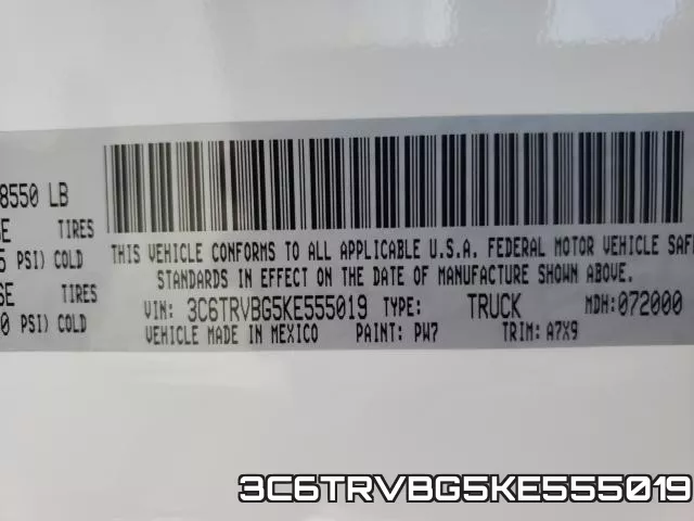 3C6TRVBG5KE555019 фото 2