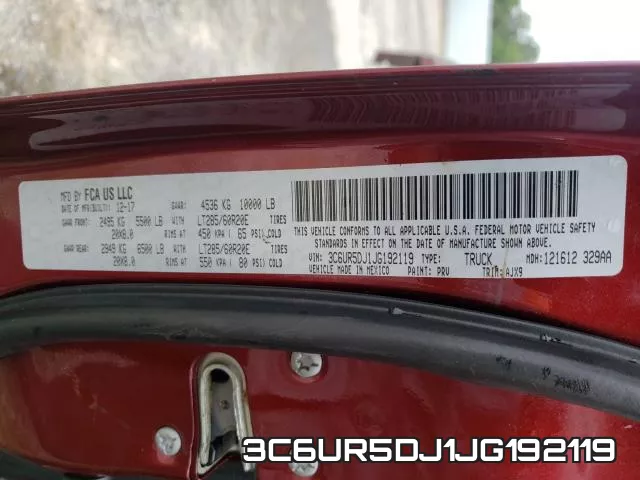 3C6UR5DJ1JG192119 фото 2