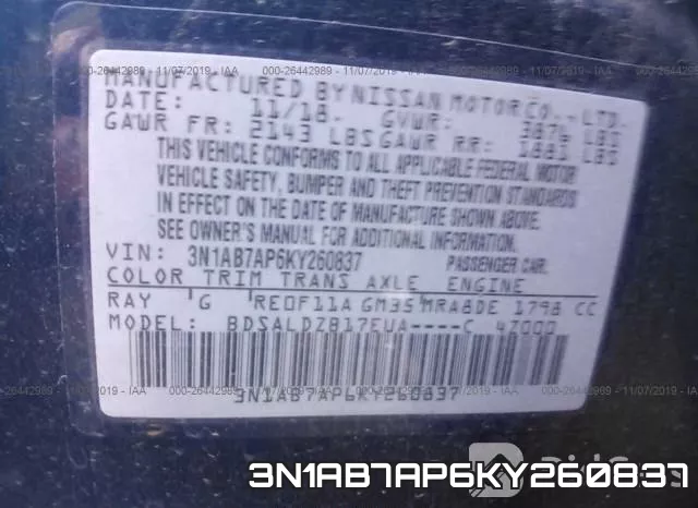 3N1AB7AP6KY260837 фото 10