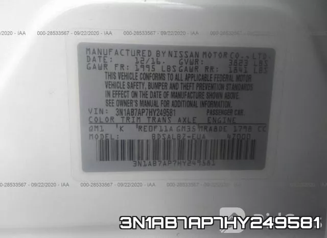 3N1AB7AP7HY249581 фото 10