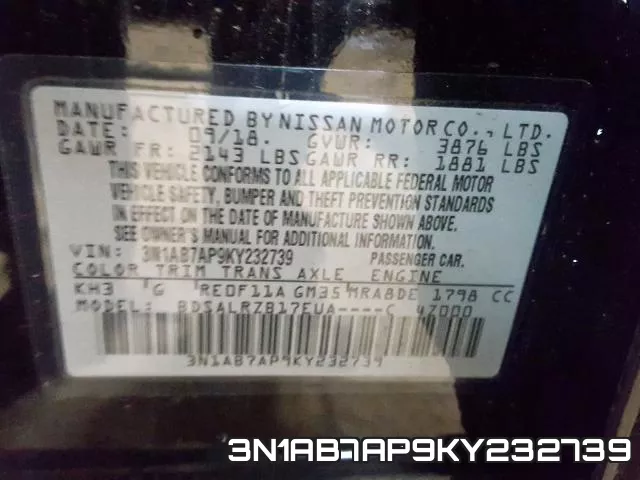 3N1AB7AP9KY232739 фото 2
