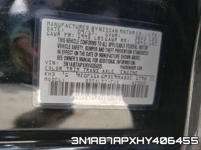 3N1AB7APXHY406455 фото 2