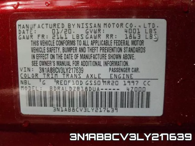 3N1AB8CV3LY217639 фото 2