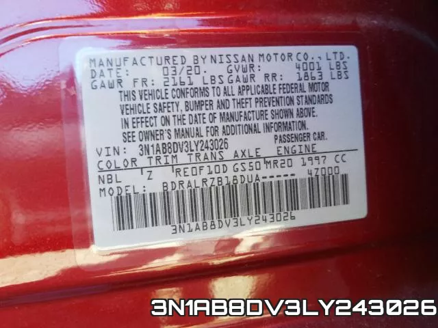 3N1AB8DV3LY243026 фото 2