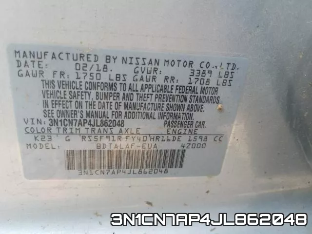 3N1CN7AP4JL862048 фото 2