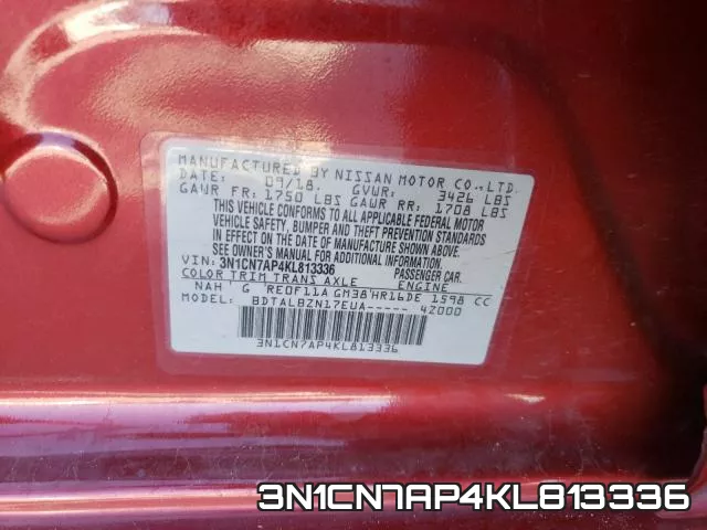 3N1CN7AP4KL813336 фото 2