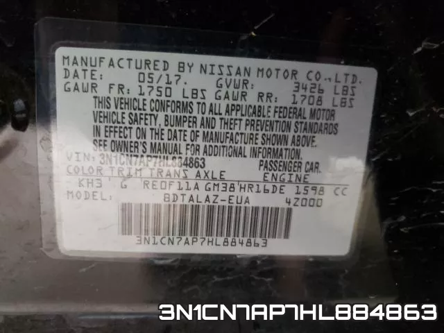 3N1CN7AP7HL884863 фото 2
