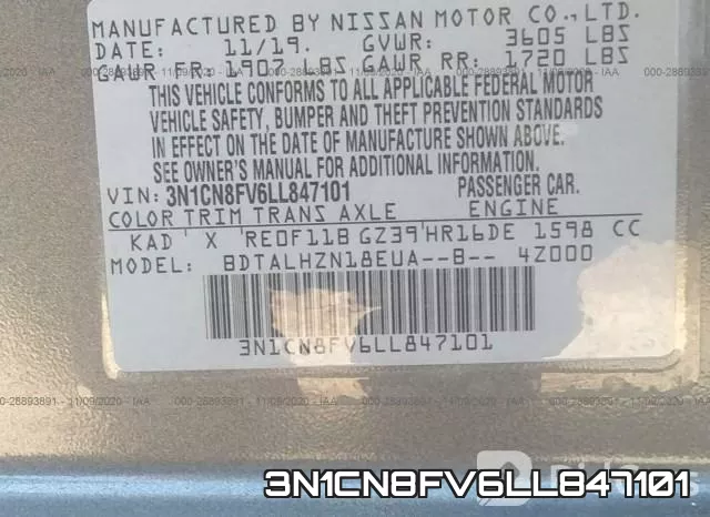 3N1CN8FV6LL847101 фото 10
