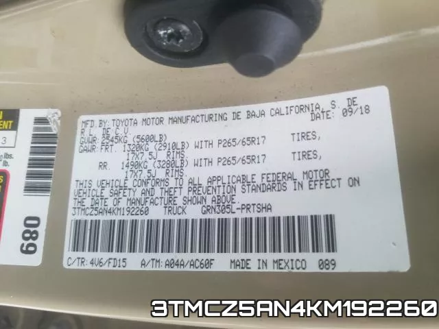 3TMCZ5AN4KM192260 фото 2