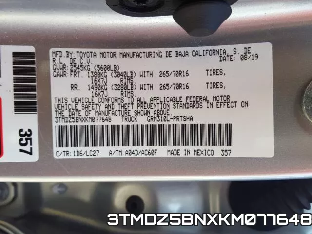 3TMDZ5BNXKM077648 фото 2