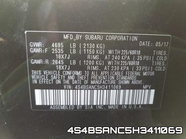 4S4BSANC5H3411069 фото 2
