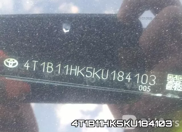 4T1B11HK5KU184103 фото 10