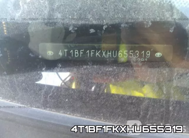 4T1BF1FKXHU655319 фото 10