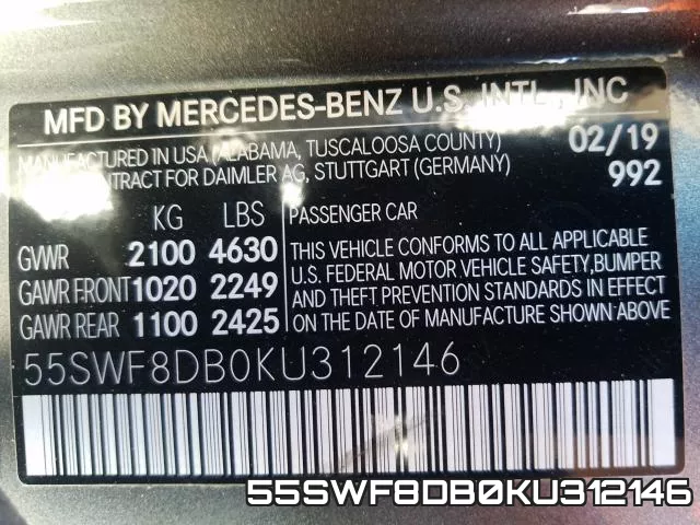 55SWF8DB0KU312146 фото 2