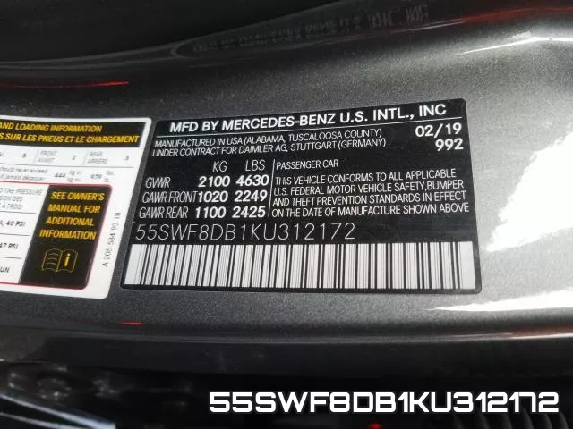55SWF8DB1KU312172 фото 2