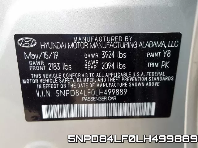 5NPD84LF0LH499889 фото 2