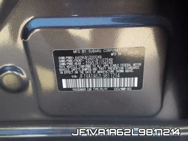 JF1VA1A62L9817214 фото 2