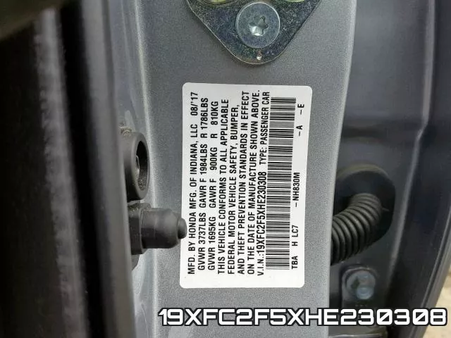 19XFC2F5XHE230308 фото 2