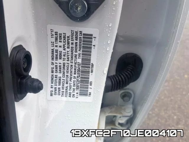 19XFC2F70JE004107 фото 2