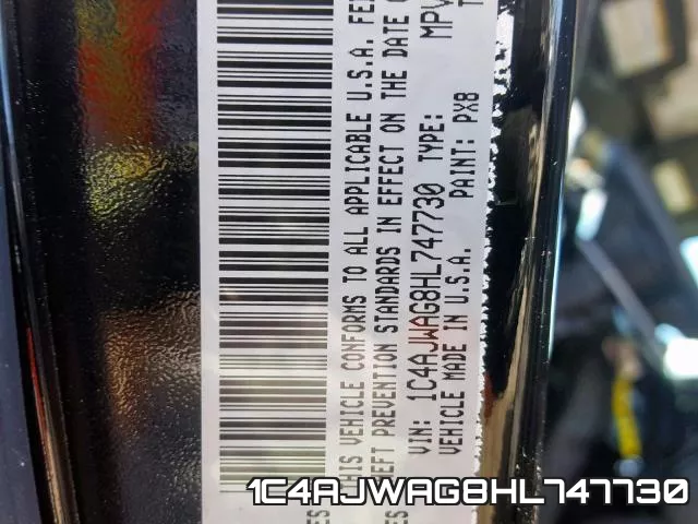 1C4AJWAG8HL747730 фото 2